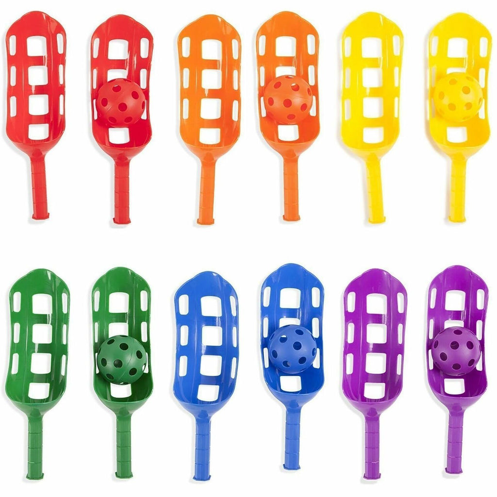 Scoop Ball Set, Plastic, Assorted Colors, 2 Scoops,1 Ball/Set, 6/Set