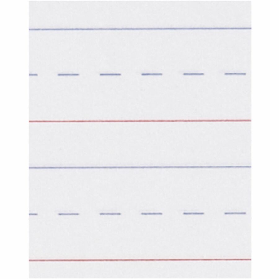 Pacon Composition Book - 100 Sheets - 200 Pages - Spiral Bound - Short Way Ruled - 0.63" Ruled - 4.50" Picture Story Space - 7 1/2" x 9 3/4" - Red Cover - Recycled - 1 Each - 
