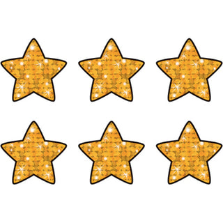 Trend Gold Sparkle Stars superShapes Stickers - Sparkle Stars Shape - Self-adhesive - Acid-free, Fade Resistant, Non-toxic, Photo-safe - Gold - 400 / Pack - 