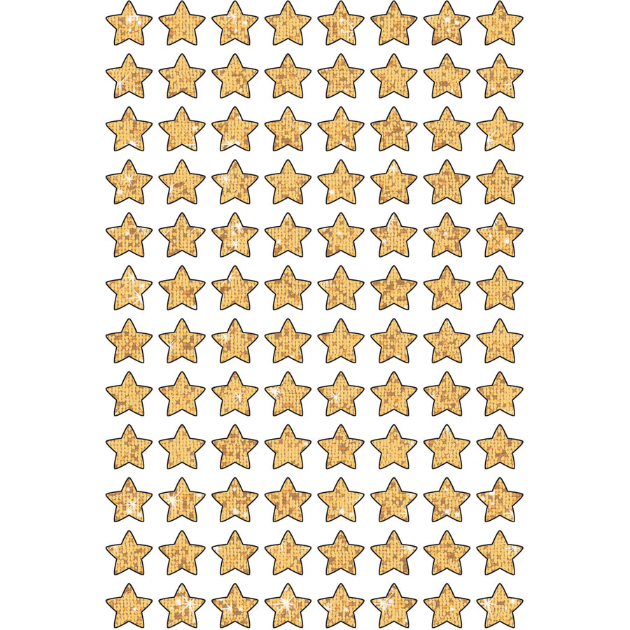 Trend Gold Sparkle Stars superShapes Stickers - Sparkle Stars Shape - Self-adhesive - Acid-free, Fade Resistant, Non-toxic, Photo-safe - Gold - 400 / Pack - 