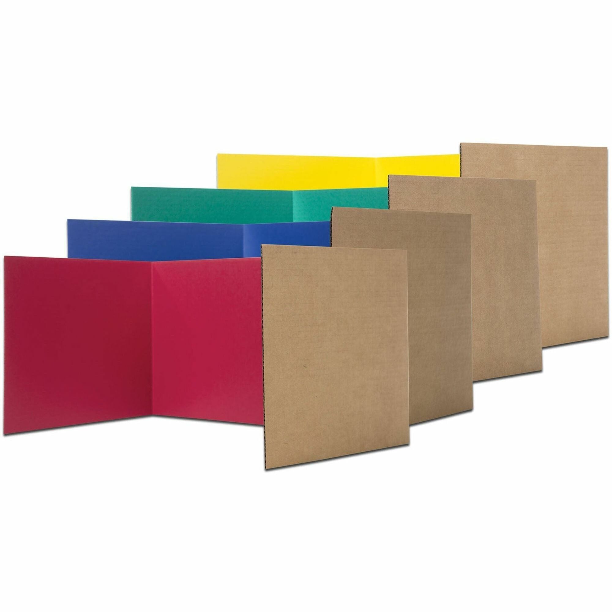Study Carrel, 48 x 12, Assorted Colors, 24/Pack