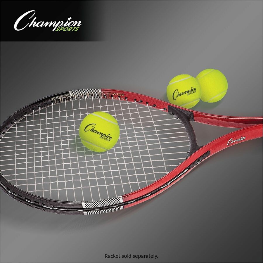 Tennis Balls, 2.5" Diameter, Yellow, 3/Pack