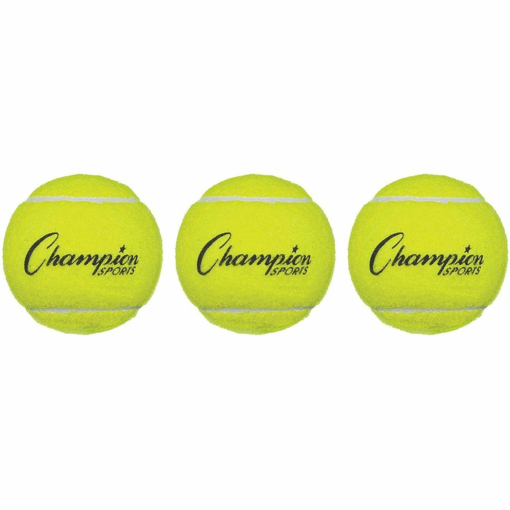Tennis Balls, 2.5" Diameter, Yellow, 3/Pack