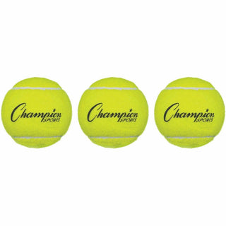 Tennis Balls, 2.5" Diameter, Yellow, 3/Pack