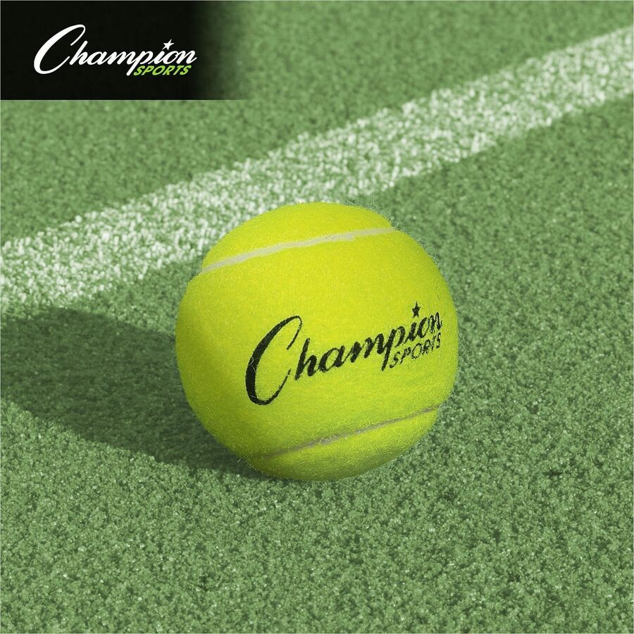 Tennis Balls, 2.5" Diameter, Yellow, 3/Pack