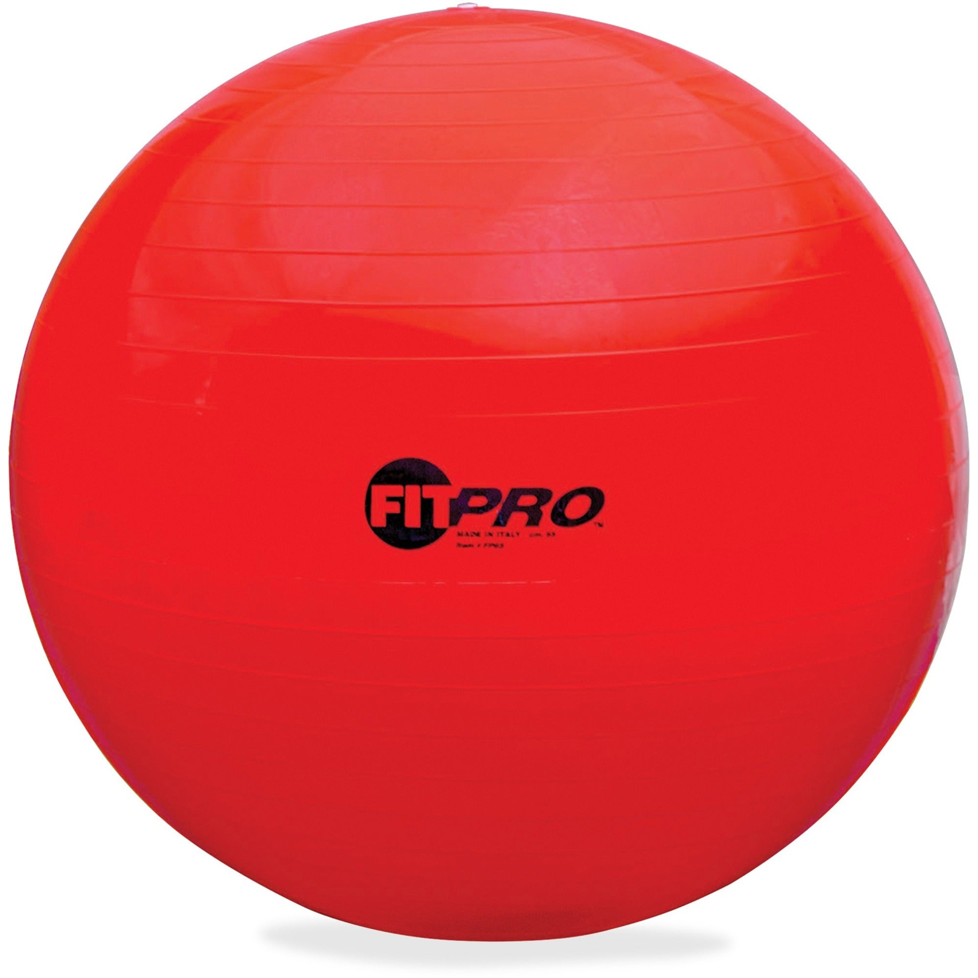 Champion Sports FitPro Training/Exercise Ball - Red - Resin - 