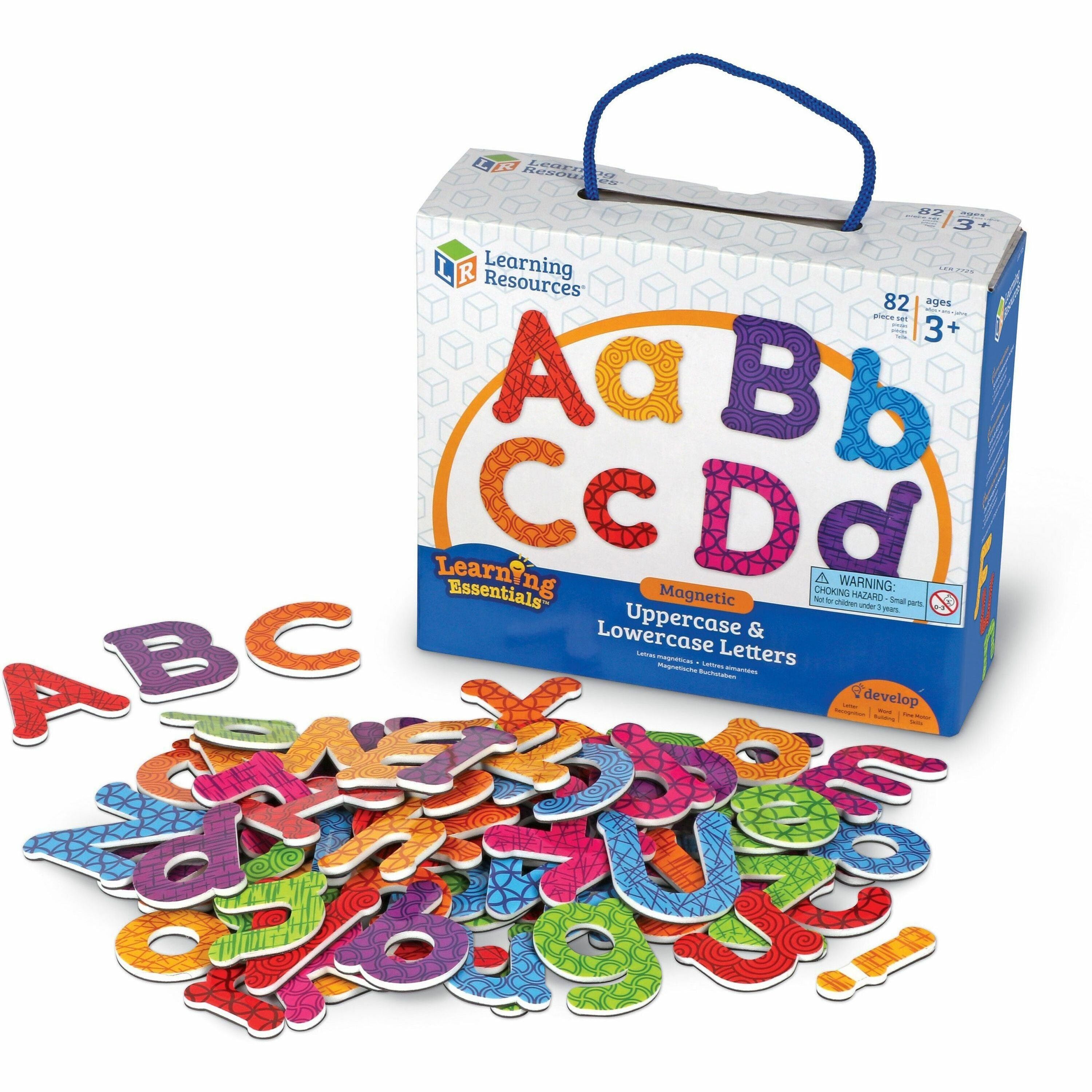 Learning Resources Upper/Lower Case Magnetic Letters - Learning Theme/Subject - Lowercase Letters, Uppercase Letters Shape - Magnetic - Wear Resistant, Tear Resistant - 82 / Set