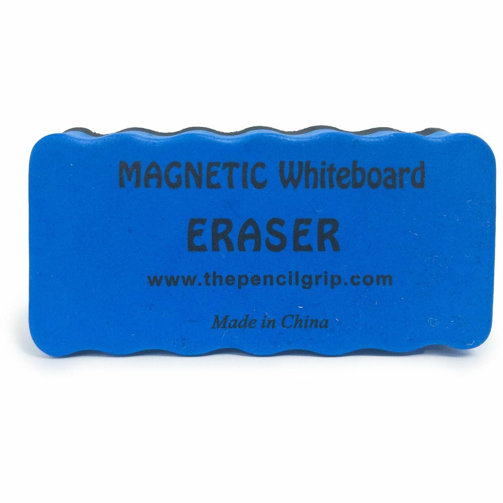 The Pencil Grip Magnetic Whiteboard Eraser - 2" Width x 4" Length - Ergonomic Design, Soft, Dirt Resistant, Magnetic - Blue - 1Each