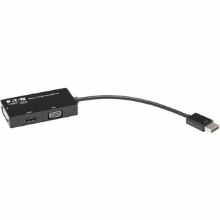 Tripp Lite by Eaton DisplayPort to VGA/DVI/HDMI All-in-One Converter Adapter DP ver 1.2 4K 30 Hz HDMI - DisplayPort/HDMI/DVI/VGA for Audio/Video Device, Notebook, Tablet, Monitor, Projector, TV - 6" - 1 x DisplayPort Male Digital Audio/Video - 1 x HD