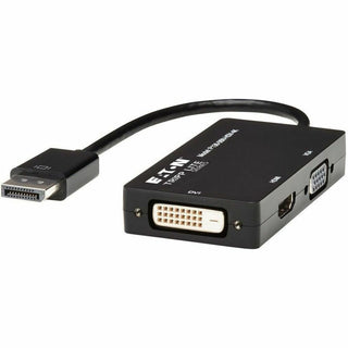 Tripp Lite by Eaton DisplayPort to VGA/DVI/HDMI All-in-One Converter Adapter DP ver 1.2 4K 30 Hz HDMI - DisplayPort/HDMI/DVI/VGA for Audio/Video Device, Notebook, Tablet, Monitor, Projector, TV - 6" - 1 x DisplayPort Male Digital Audio/Video - 1 x HD
