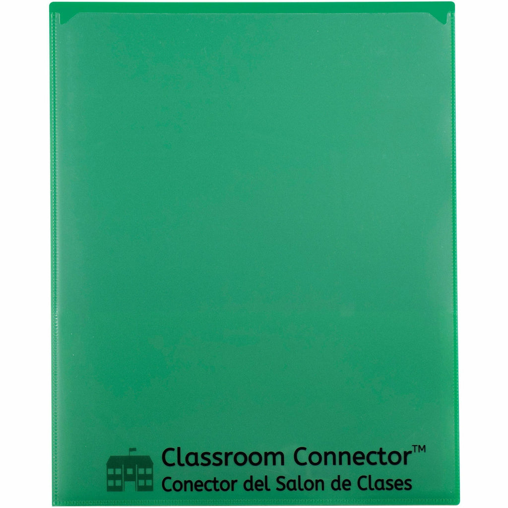 c-line-classroom-connector-letter-report-cover-8-1-2-x-11-2-internal-pockets-green-25-box_cli32003 - 1