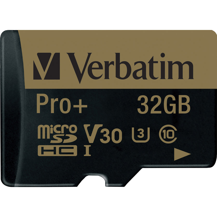 Verbatim Pro+ 32 GB microSDHC - Class 10/UHS-I (U3) - 90 MB/s Read - 80 MB/s Write