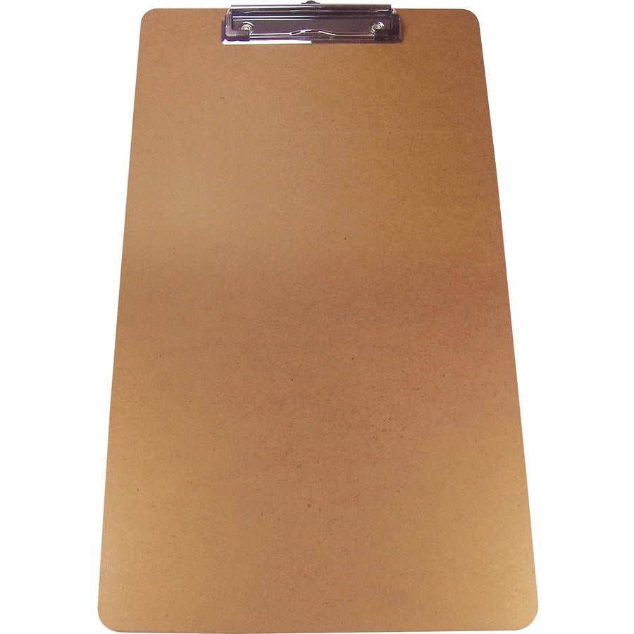 Business Source Legal-size Clipboard - 8 1/2" x 14" - Hardboard - Brown - 3 / Pack