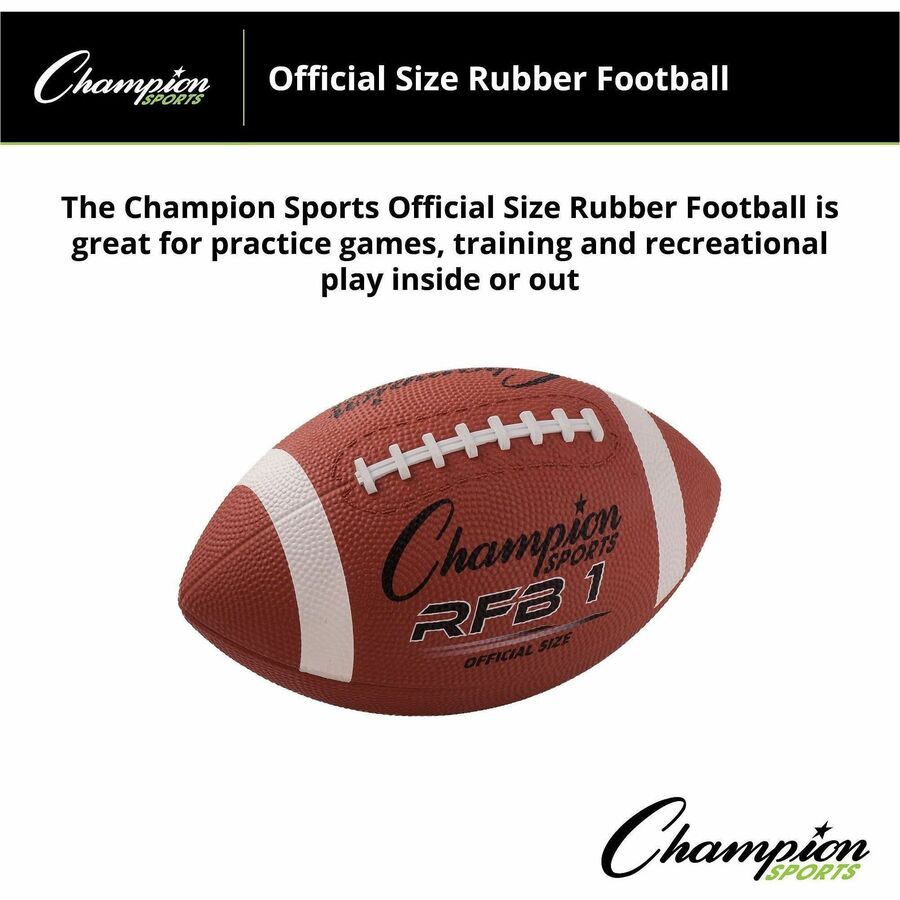 Rubber Sports Ball, Football, Official NFL, No. 9 Size, Brown
