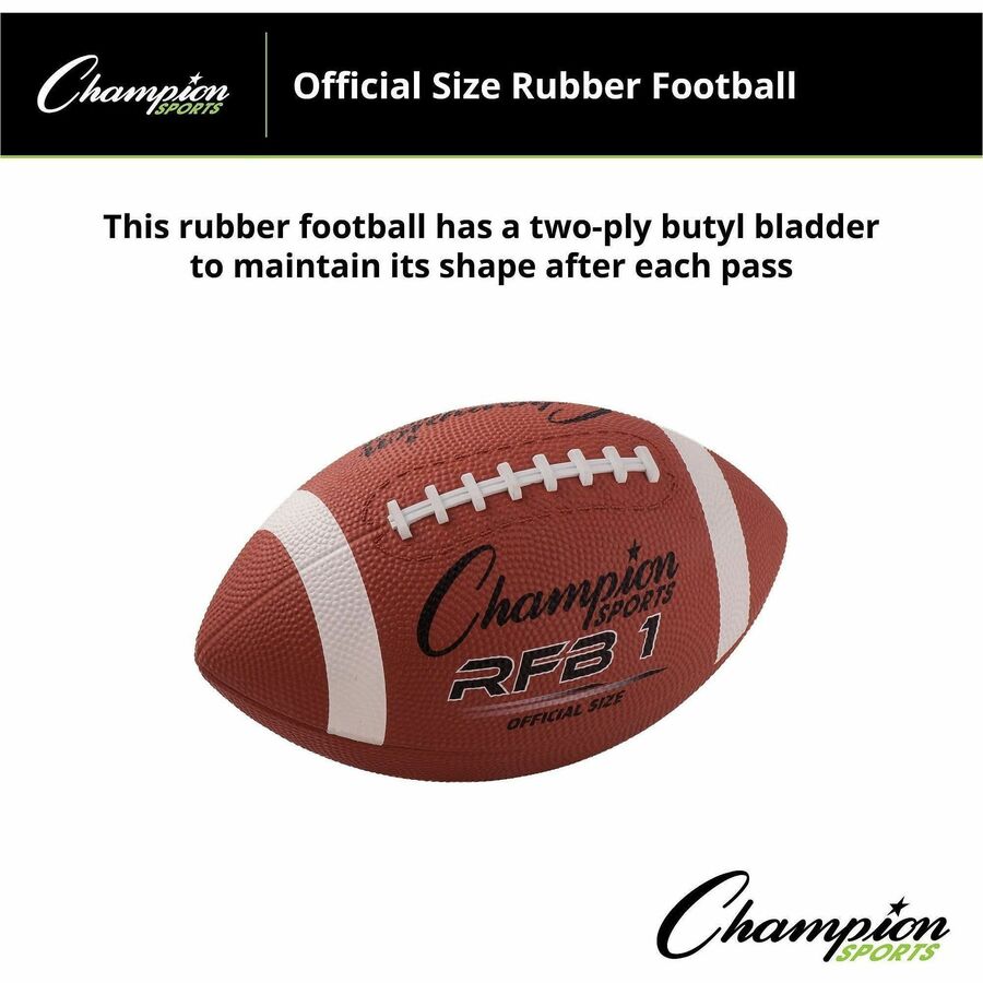 Rubber Sports Ball, Football, Official NFL, No. 9 Size, Brown