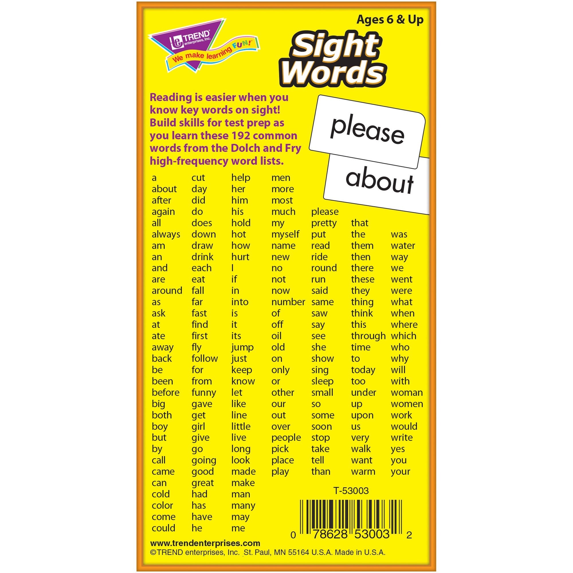 trend-sight-words-skill-drill-flash-cards-educational-1-each_tep53003 - 2