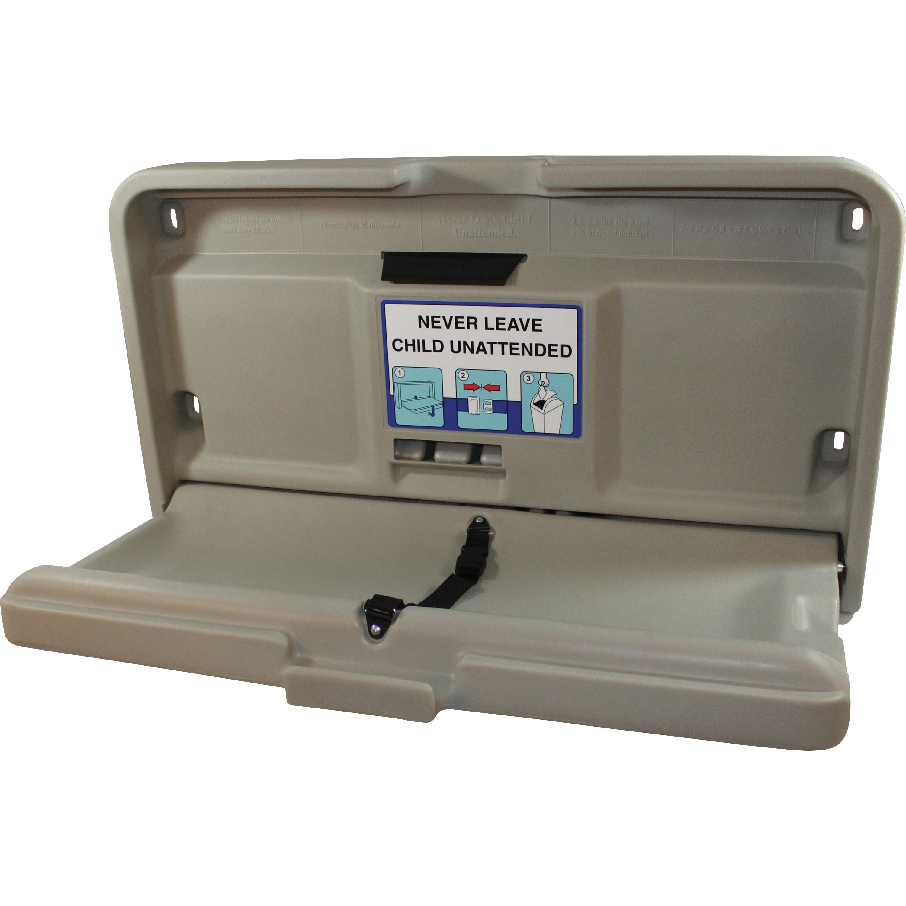 Impact Baby Changing Table - 100 lb Capacity - 4" Height x 20" Width x 35" Length - Gray - 1 Each