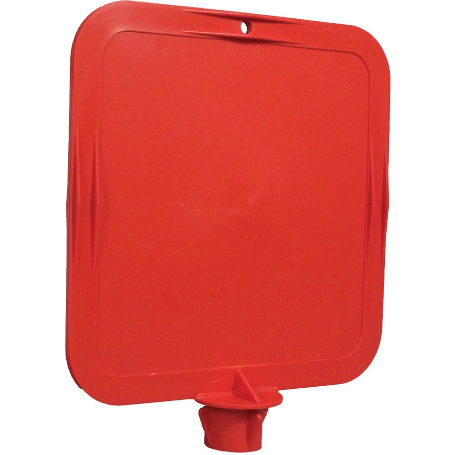 Impact Lock-In Sign - 1 Each - 10" Width x 14" Height x 2.5" Depth - Rectangular Shape - Red