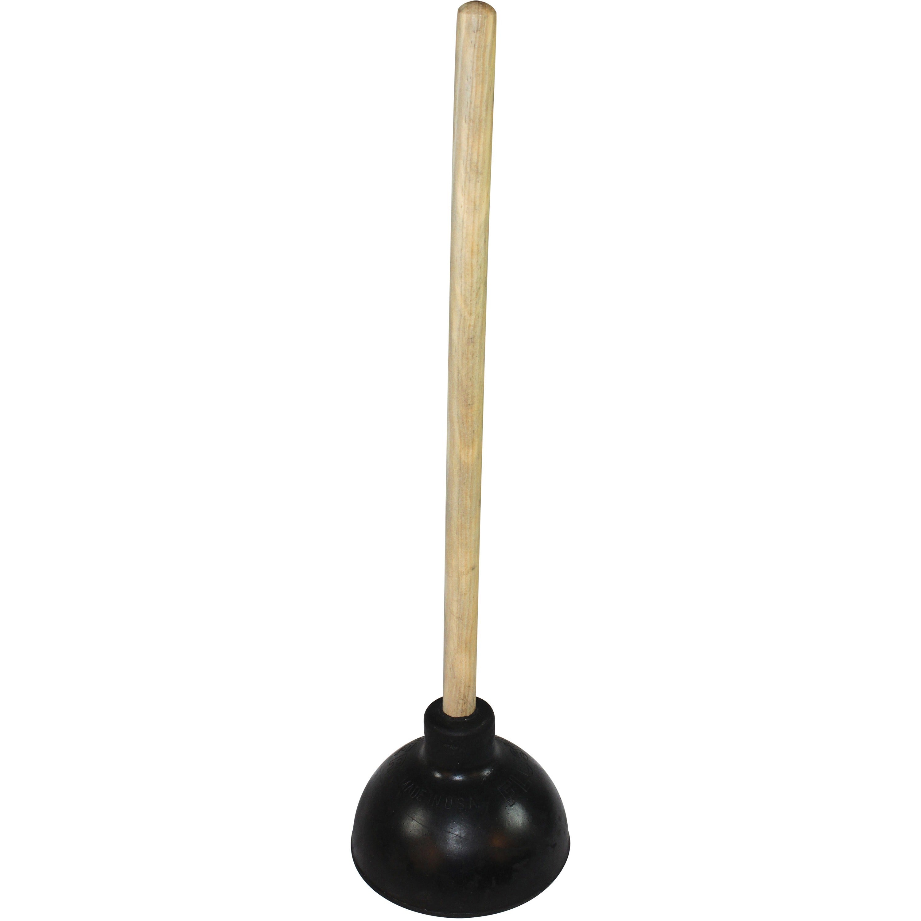 Impact Industrial Professional Plunger - 6" Cup Diameter - 22.5" Length - Black - Toilet, Drain