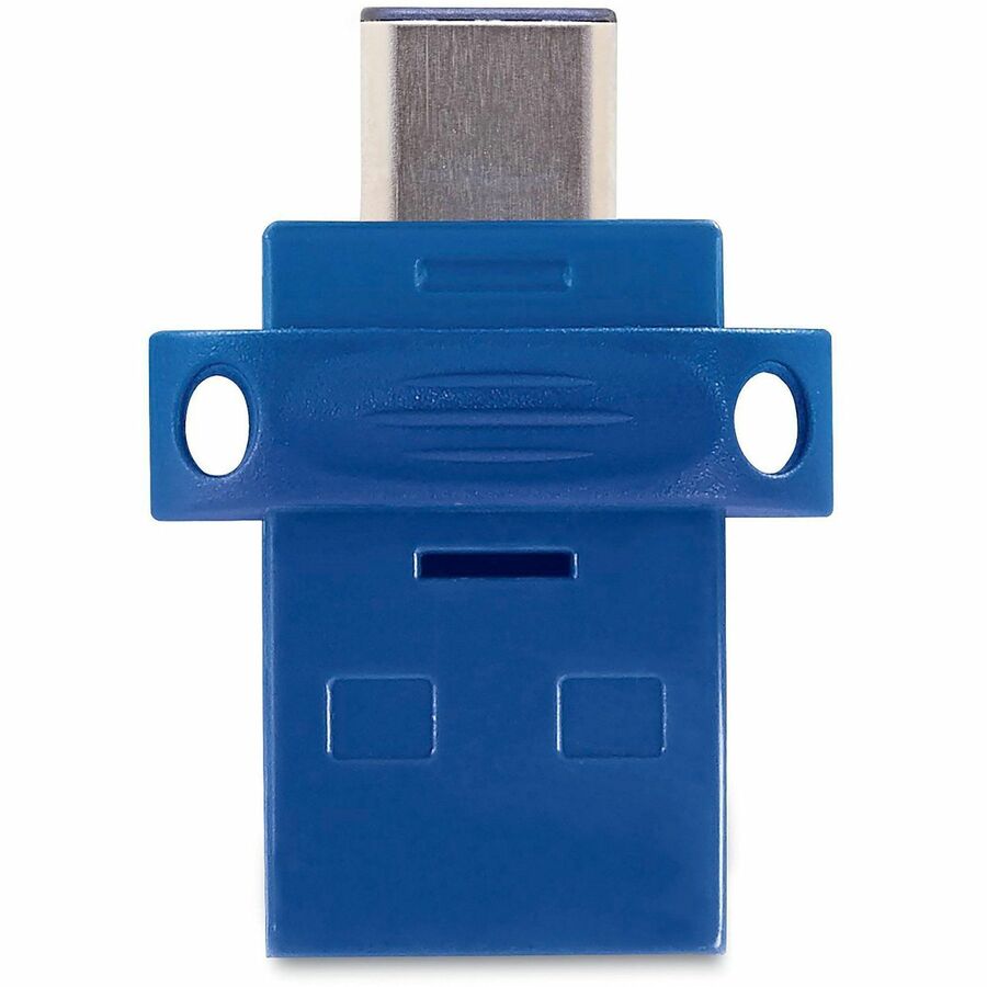 Store n' Go Dual USB 3.0 Flash Drive for USB-C Devices, 32 GB, Blue
