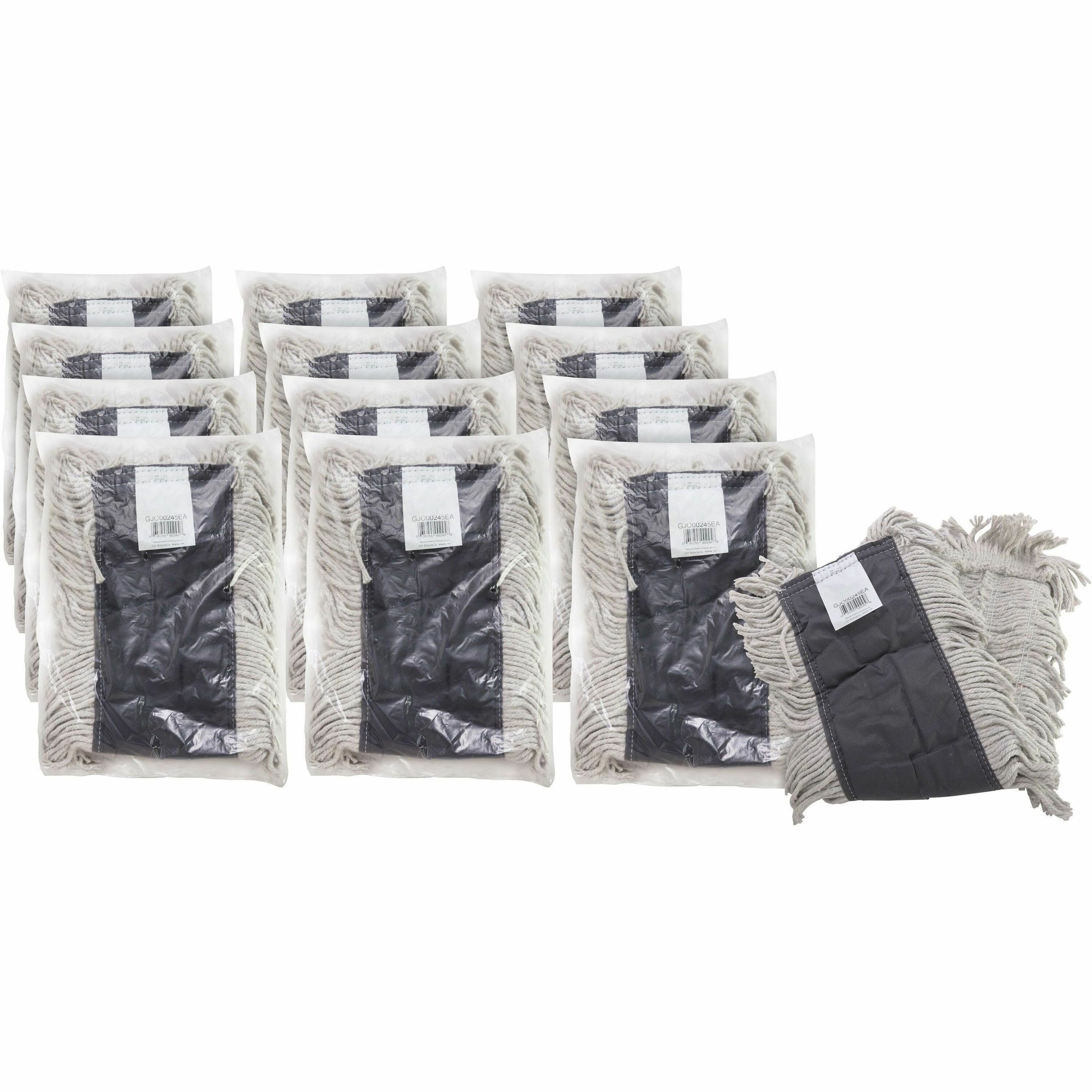 Genuine Joe Disposable Dust Mop Refill - 5" Width x 24" Length - Cotton - Natural - 12 / Carton