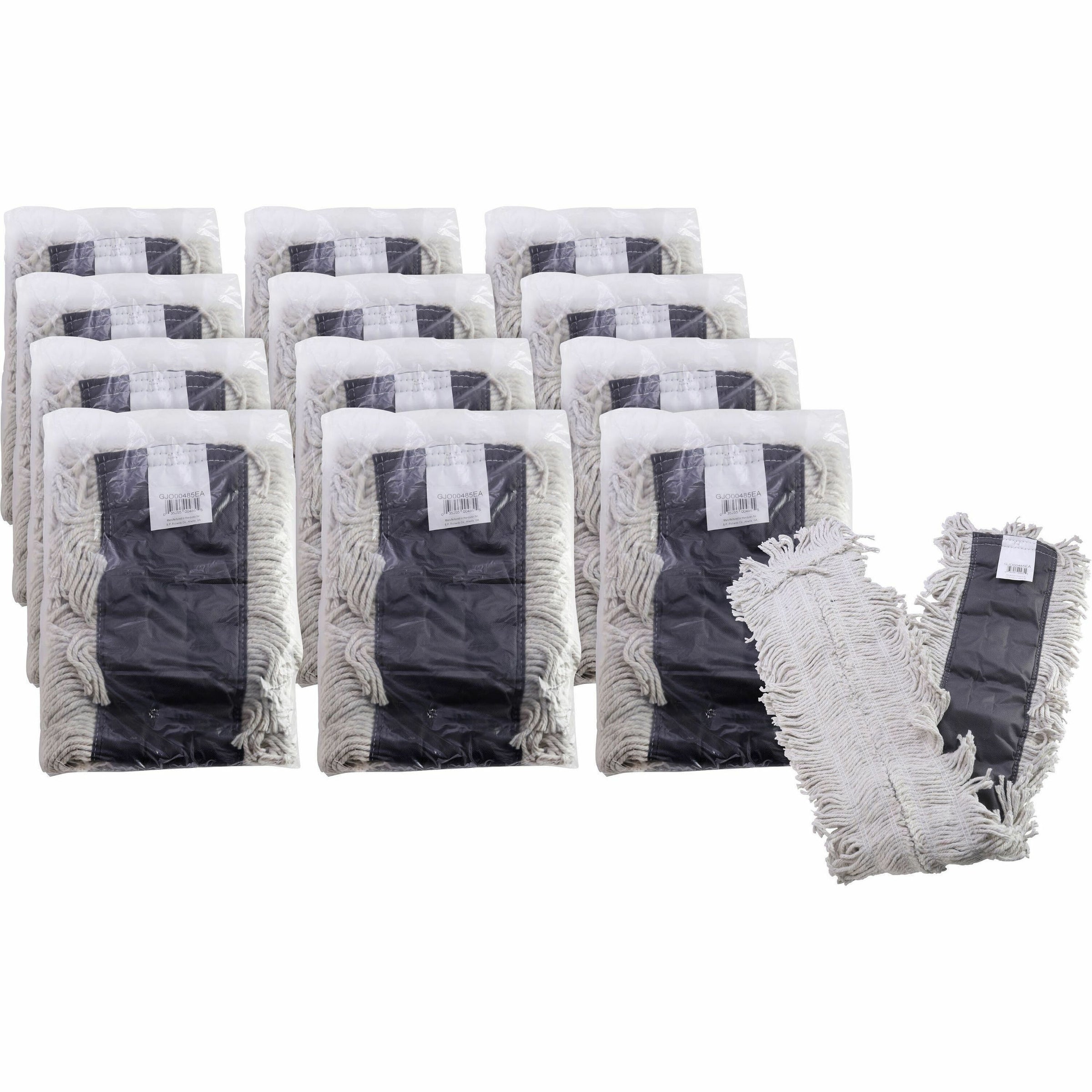Genuine Joe Disposable Dust Mop Refill - 5" Width x 48" Length - Cotton - 12 / Carton