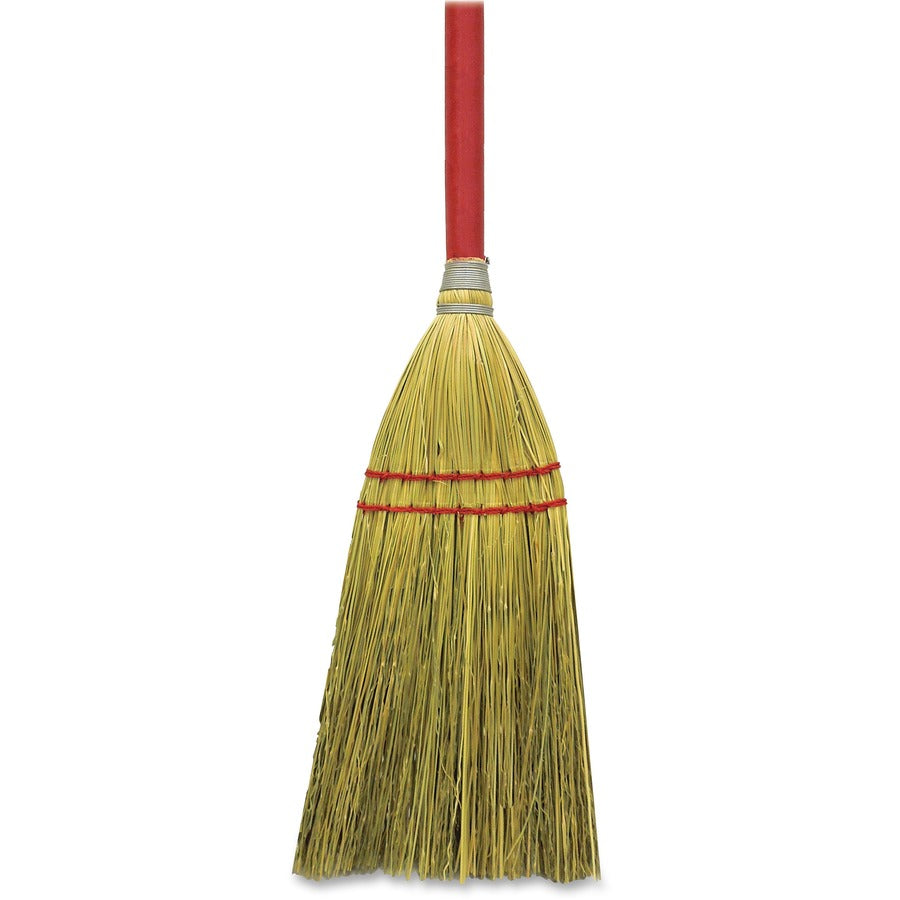 Genuine Joe Lobby Broom - 24" Handle Length - Wood Handle - 12 / Carton - Natural