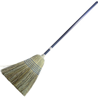 Genuine Joe Light Duty Broom - Corn Fiber Bristle - Lacquered Wood Handle - 12 / Carton - Natural