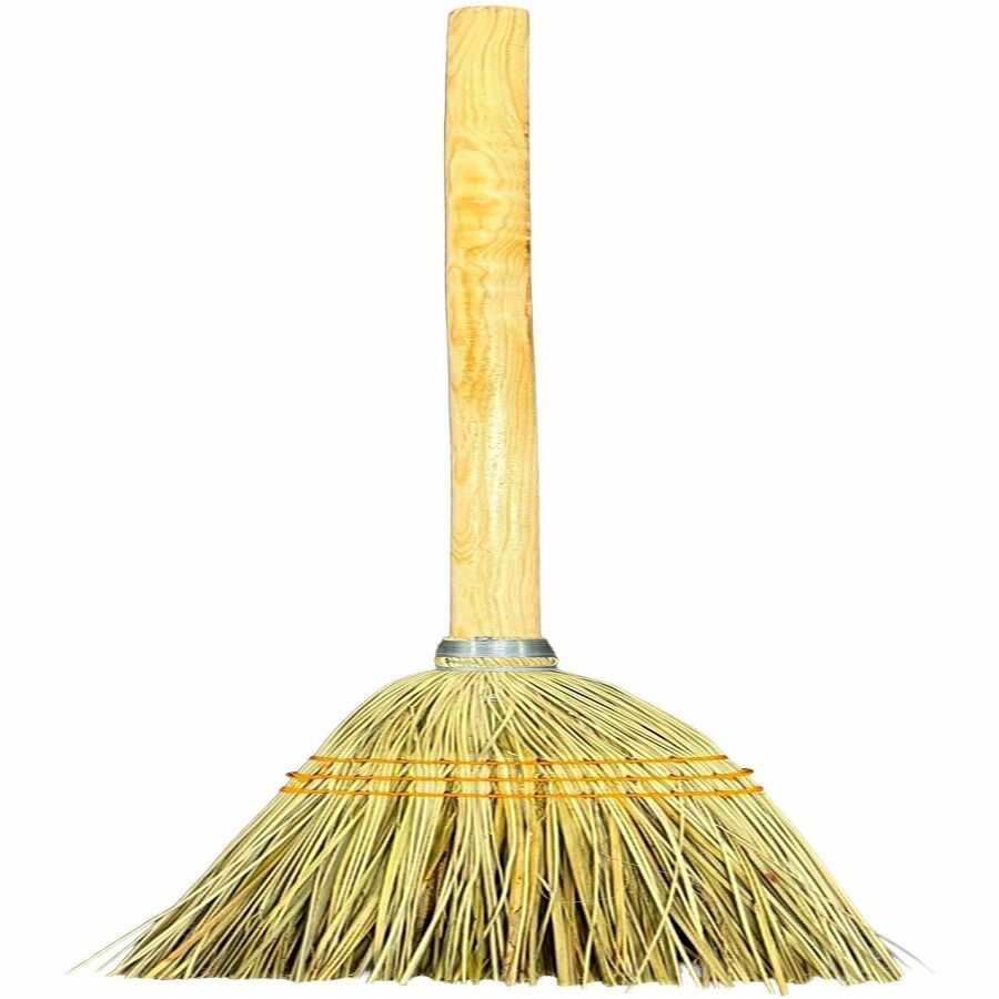Genuine Joe Lobby Broom - 34" Handle Length - Wood Handle - 12 / Carton - Natural