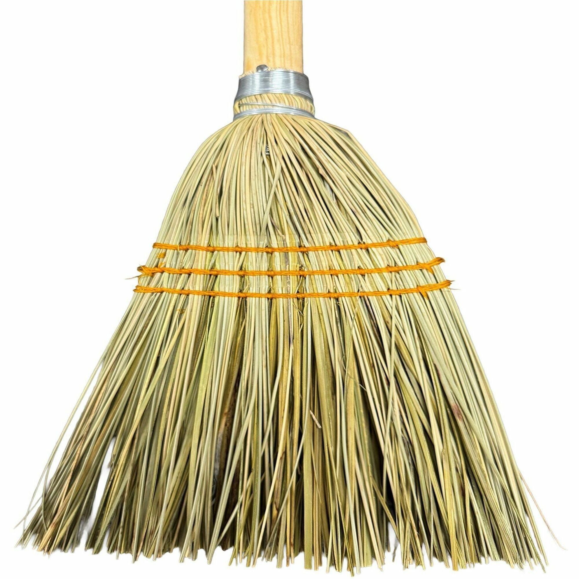 Genuine Joe Lobby Broom - 34" Handle Length - Wood Handle - 12 / Carton - Natural