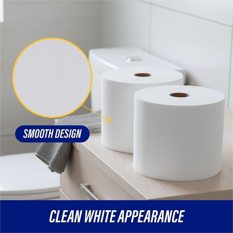 Genuine Joe Solutions Double Capacity Bath Tissue - 2 Ply - 1000 Sheets/Roll - 0.71" Core - White - Virgin Fiber - Embossed, Chlorine-free - For Bathroom - 36 / Carton