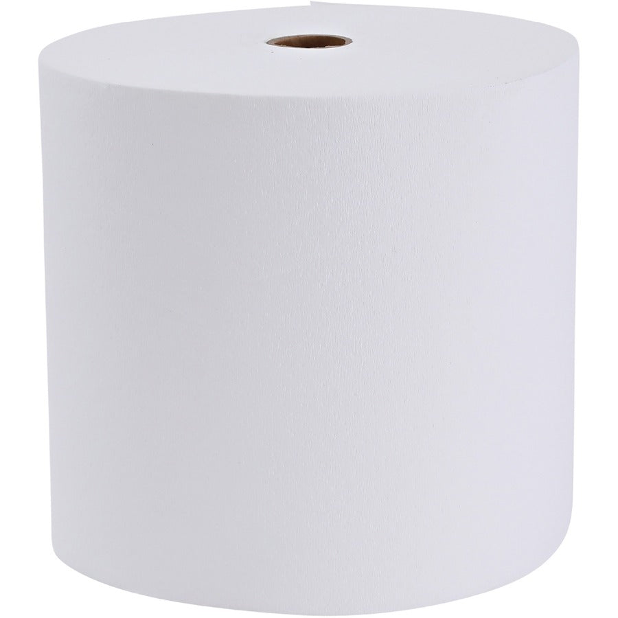 genuine-joe-solutions-1-ply-hardwound-towels-1-ply-7-x-600-ft-098-core-white-virgin-fiber-embossed-absorbent-soft-chlorine-free-strong-6-carton_gjo96007 - 7