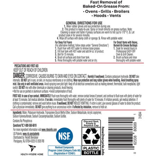 Oven & Grill Cleaner, Liquid, 2qt Bottle, Sold as 1 Each - 4