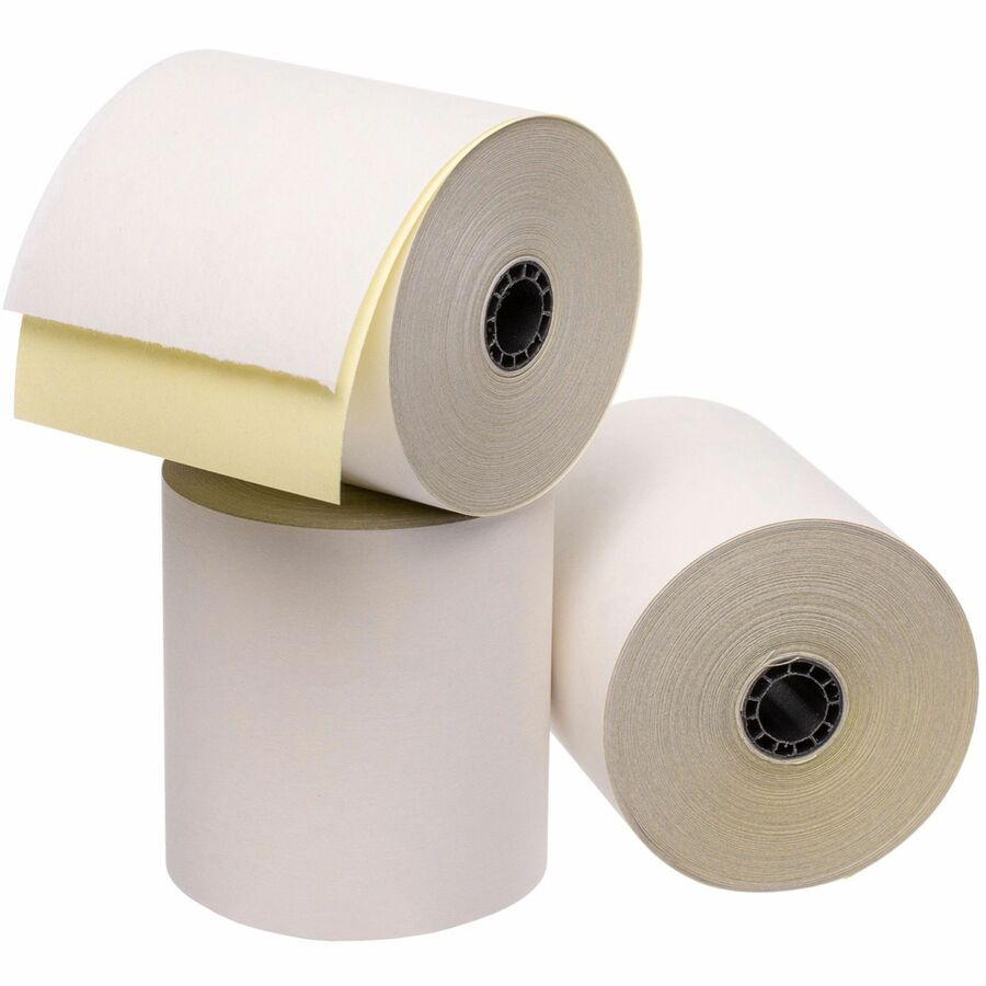 Business Source 2-part Carbonless Cash Register Rolls - 3" x 90 ft - 50 / Carton - Sustainable Forestry Initiative (SFI) - White