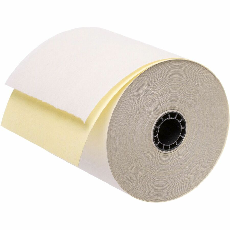 Business Source 2-part Carbonless Cash Register Rolls - 3" x 90 ft - 50 / Carton - Sustainable Forestry Initiative (SFI) - White