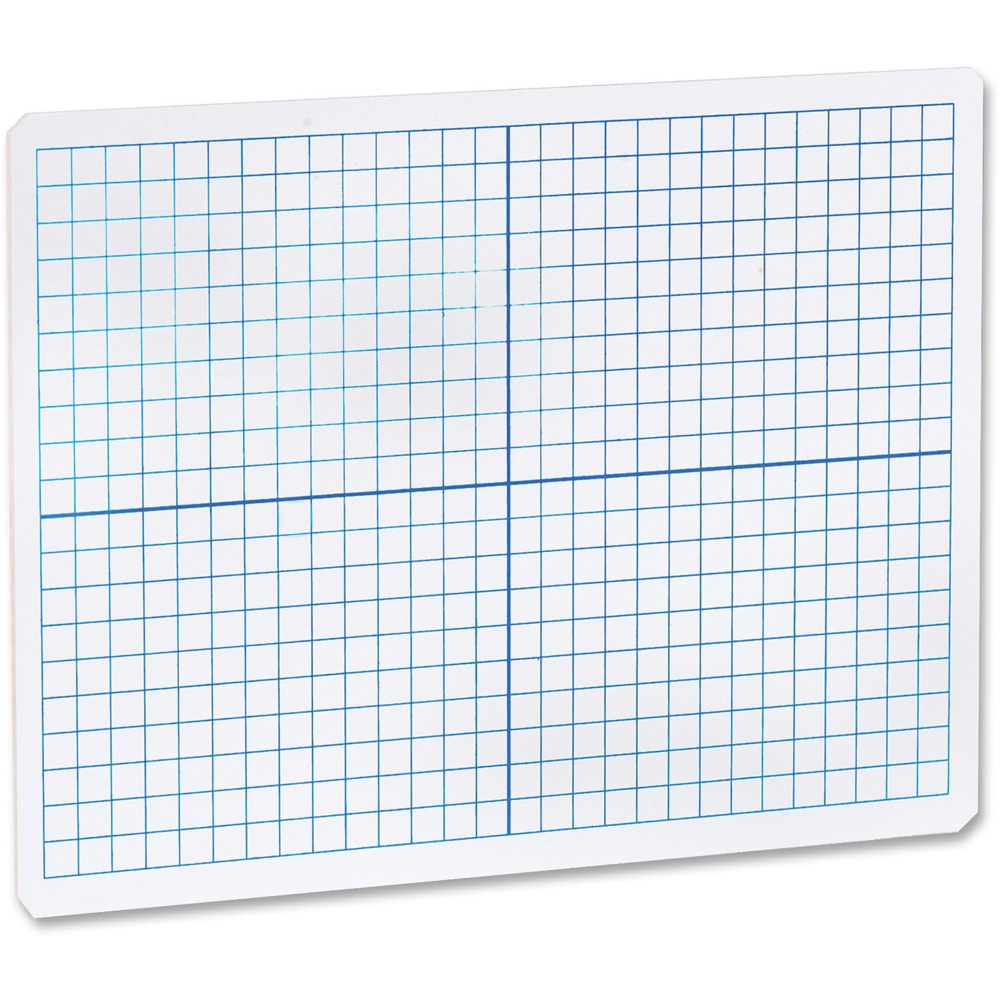 Flipside Grid Side/Plain Side Dry Erase Lap Board - 12" (1 ft) Width x 9" (0.8 ft) Height - White Surface - Rectangle - Portable - 1 Each