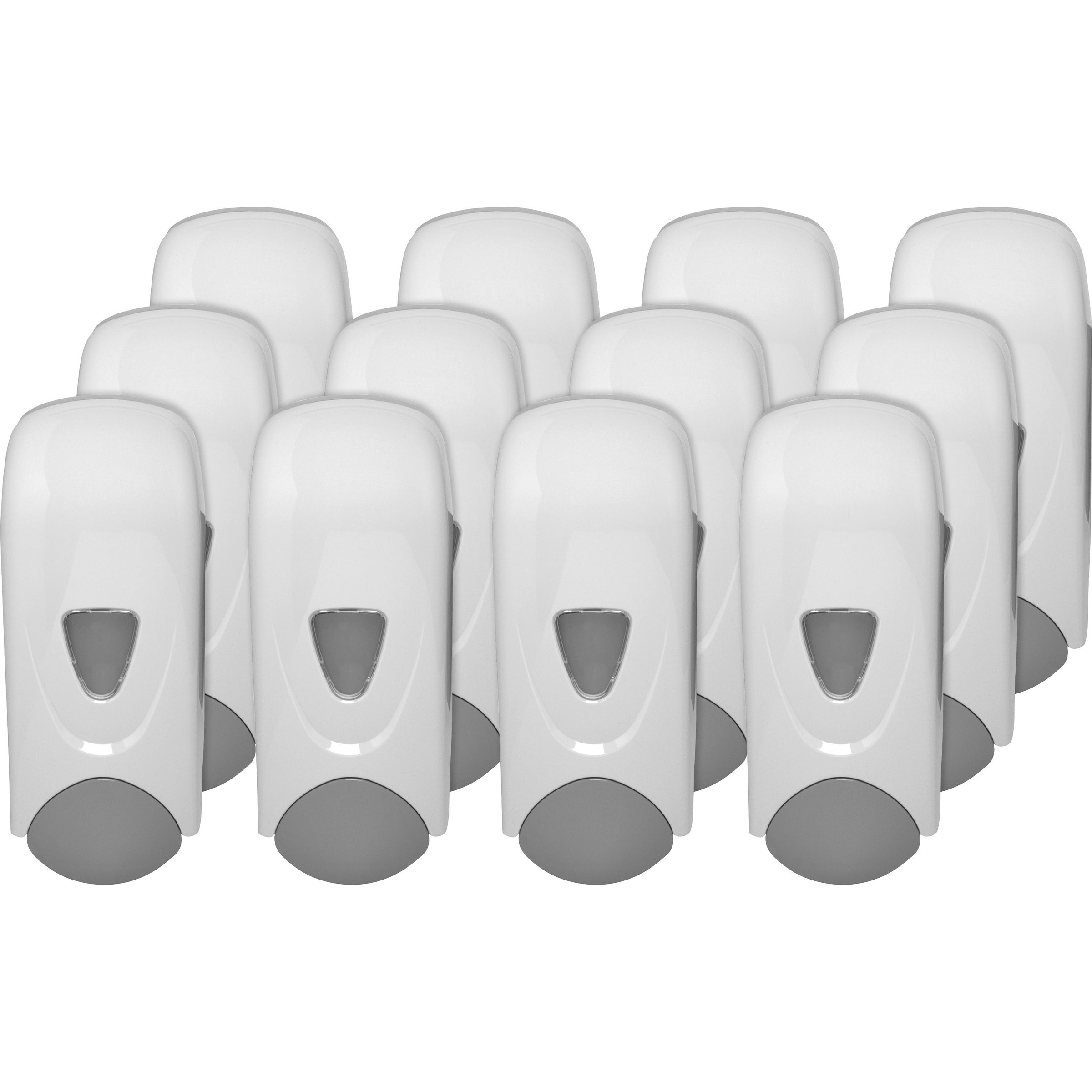 genuine-joe-foam-eeze-foam-soap-dispenser-manual-106-quart-capacity-refillable-site-window-durable-white-gray-12-carton_gjo08950ct - 1