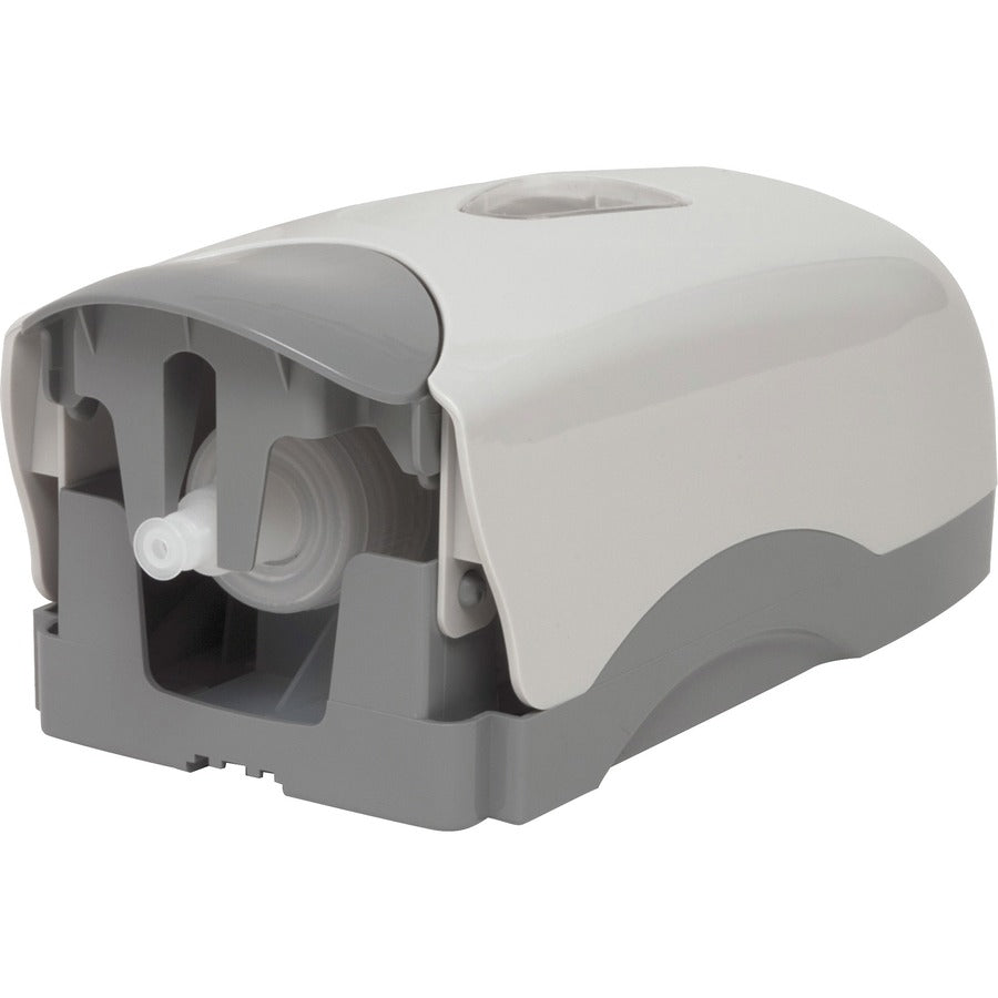 Genuine Joe Foam-Eeze Foam Soap Dispenser - Manual - 1.06 quart Capacity - Refillable, Site Window, Durable - White, Gray - 12 / Carton