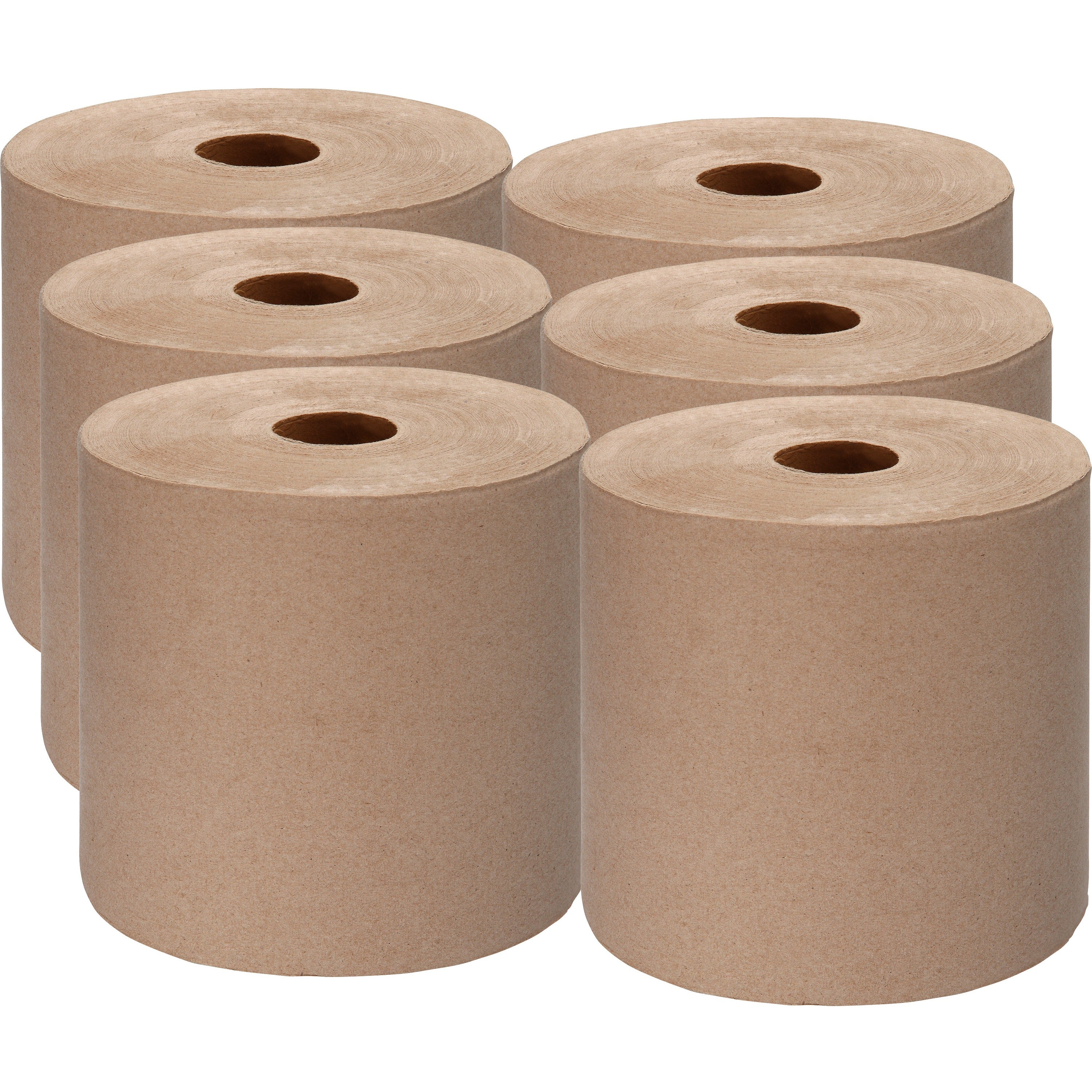 genuine-joe-embossed-hardwound-roll-towels-788-x-1000-ft-2-core-kraft-absorbent-embossed-designed-for-restroom-6-carton_gjo22800 - 1