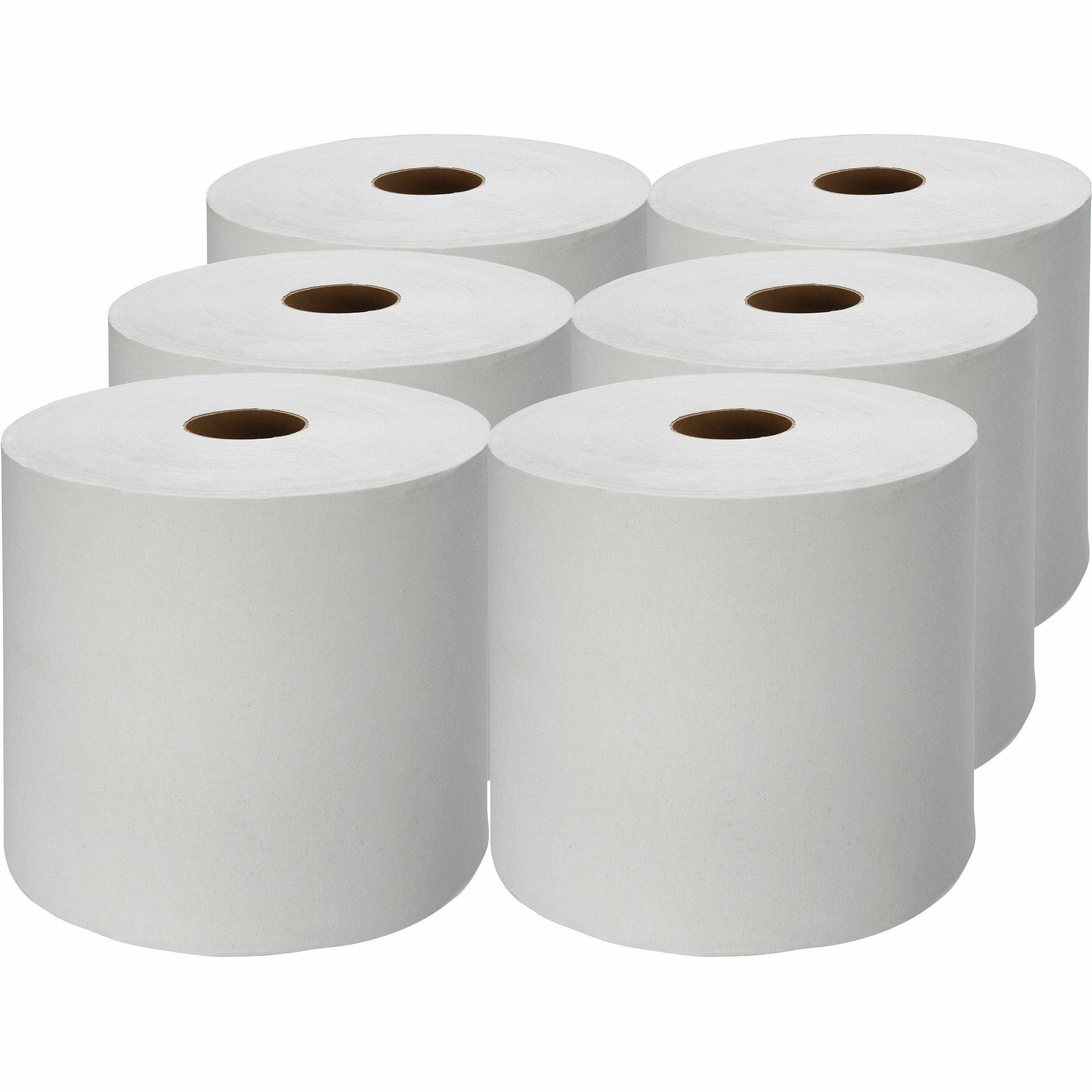 genuine-joe-hardwound-roll-paper-towels-788-x-1000-ft-2-core-white-absorbent-embossed-designed-for-restroom-6-carton_gjo22900 - 1