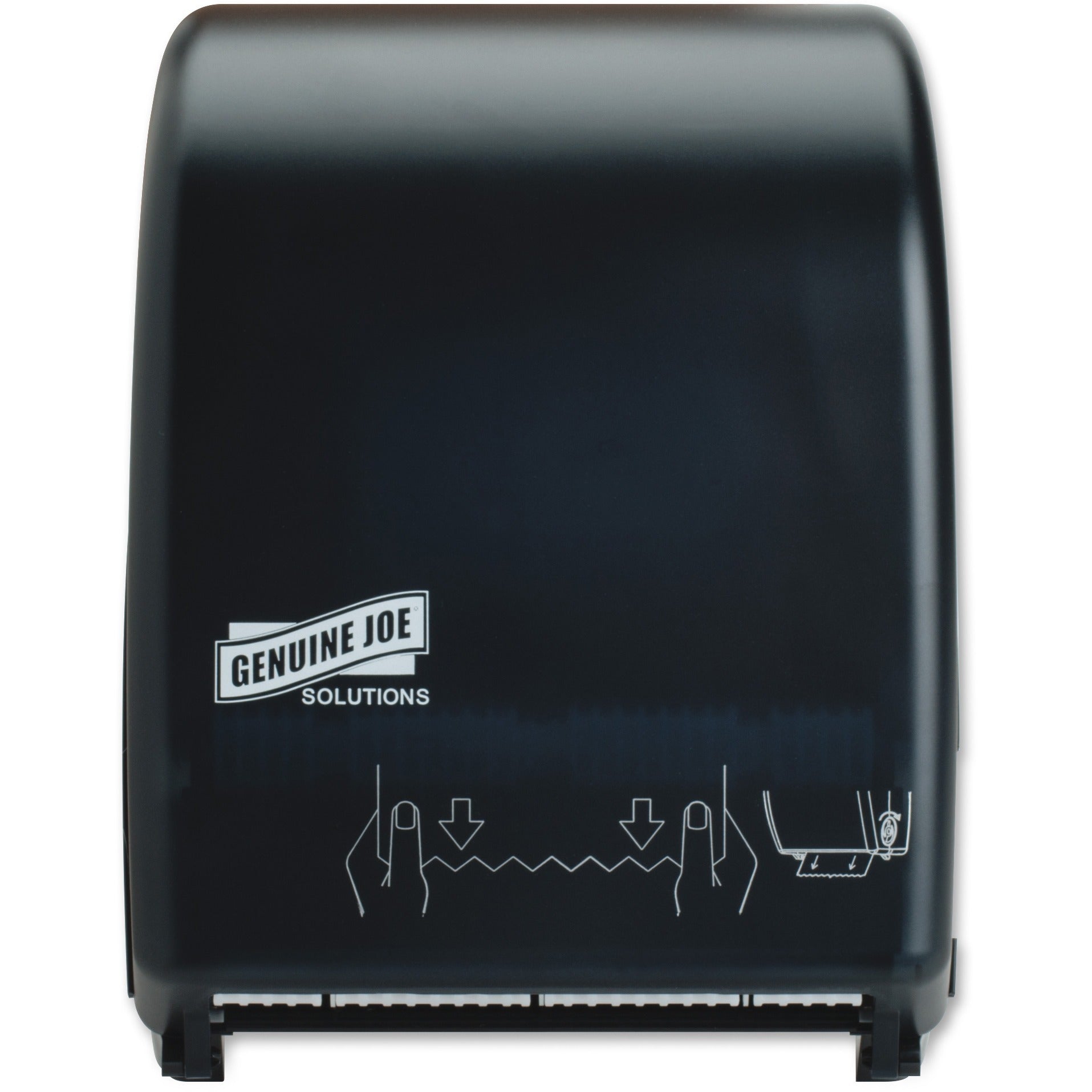 Genuine Joe Solutions Touchless Hardwound Towel Dispenser - Touchless, Hardwound Roll - Black - Touch-free, Anti-bacterial - 1 Each - 2