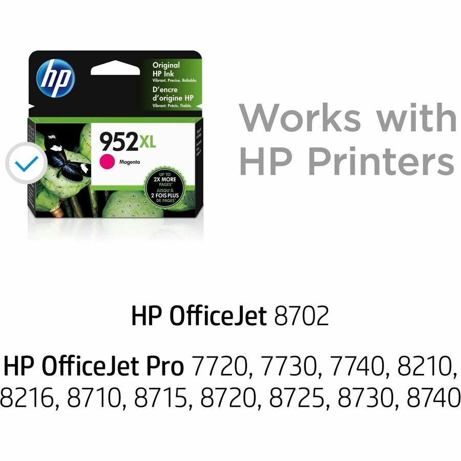 HP 952XL, (L0S64AN) High-Yield Magenta Original Ink Cartridge