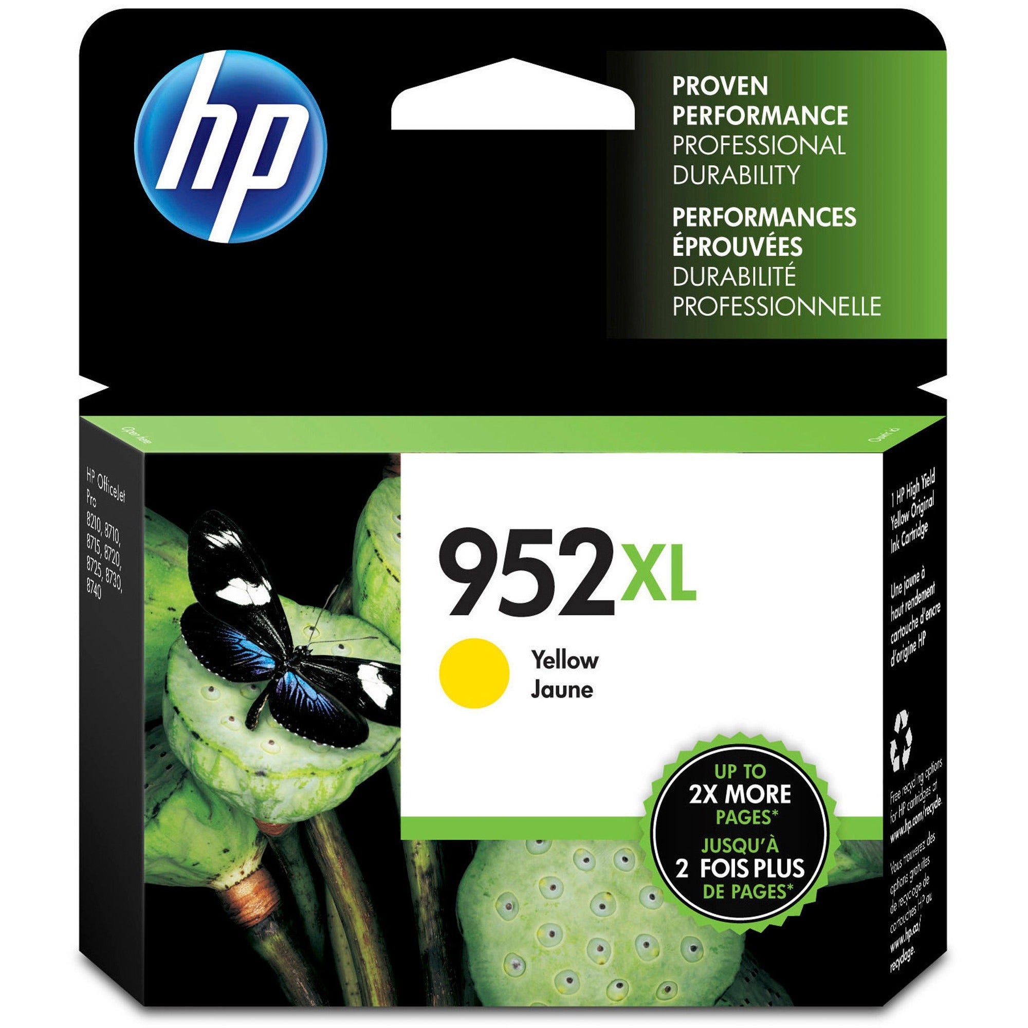 HP 952XL, (L0S67AN) High-Yield Yellow Original Ink Cartridge