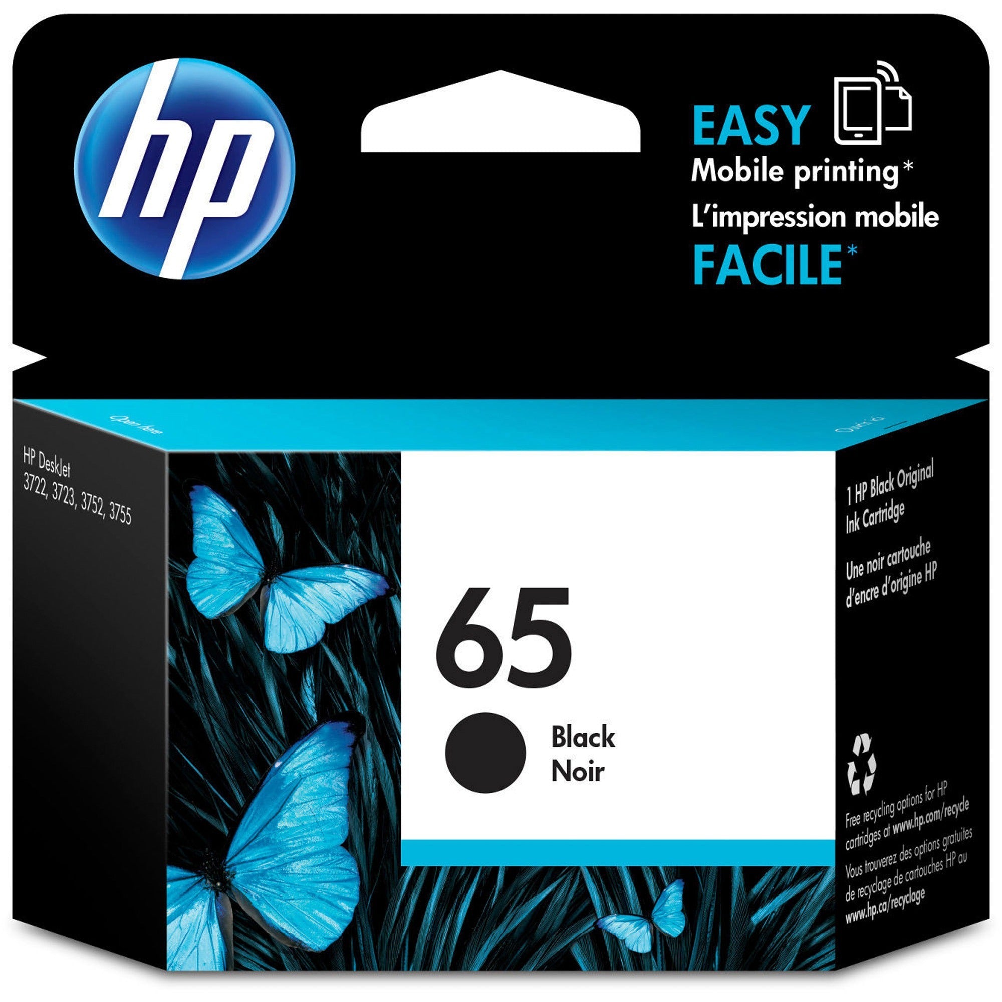 HP 65, (N9K02AN) Black Original Ink Cartridge