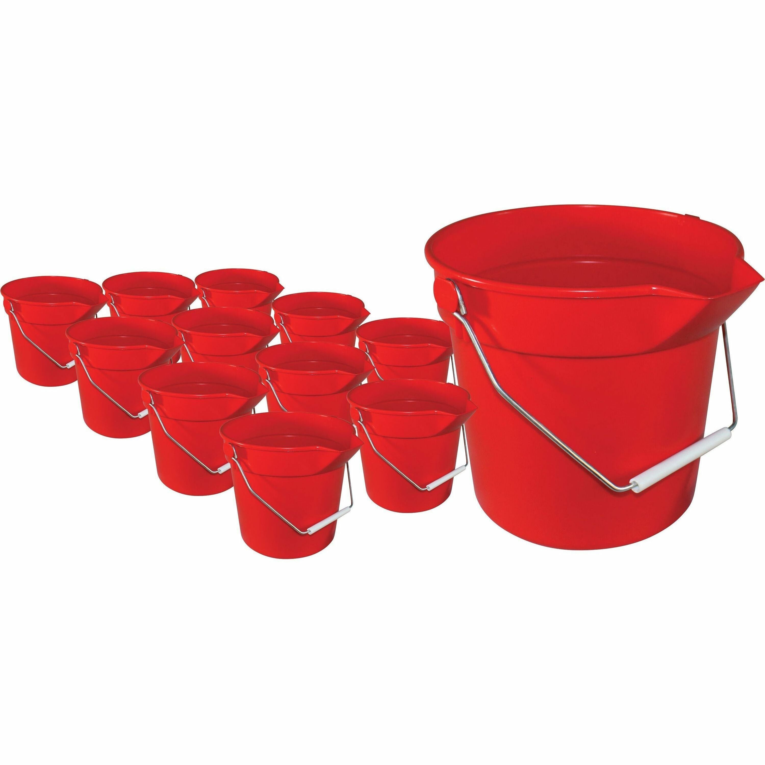impact-10-quart-deluxe-bucket-250-gal-rugged-handle-spill-resistant-embossed-acid-resistant-alkali-resistant-chemical-resistant-heavy-duty-rugged-102-x-111-polypropylene-red-12-carton_imp5510rct - 1