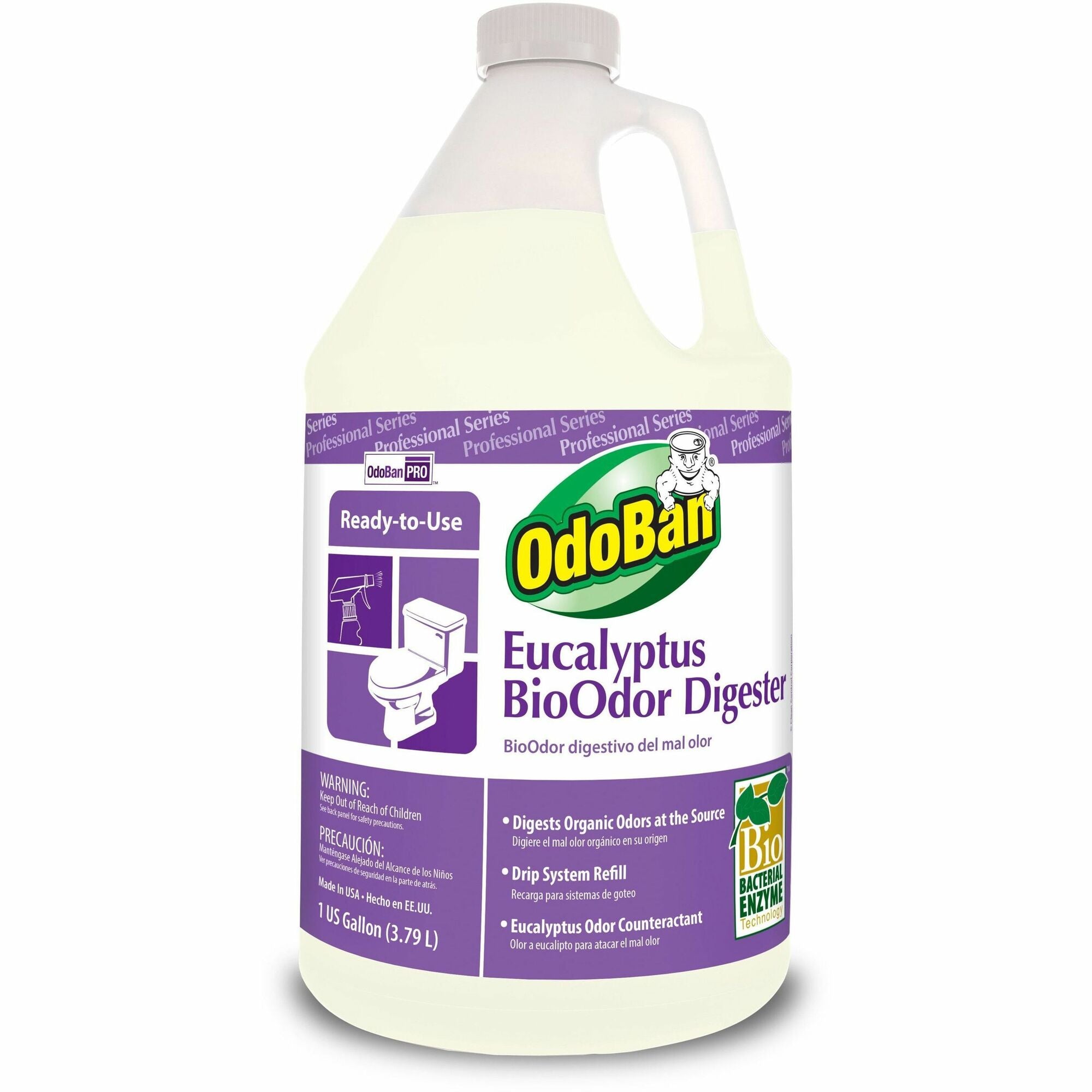 odoban-professional-bioodor-digester-refill-128-fl-oz-4-quart-eucalyptus-scent-1-each-antibacterial-purple_odo927062g4 - 1
