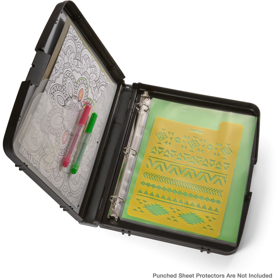 officemate-ringbinder-clipboard-storage-box-8-19-64--8-1-2-x-11-45-64--11-spring-clip-plastic-charcoal-1-each_oic83309 - 4