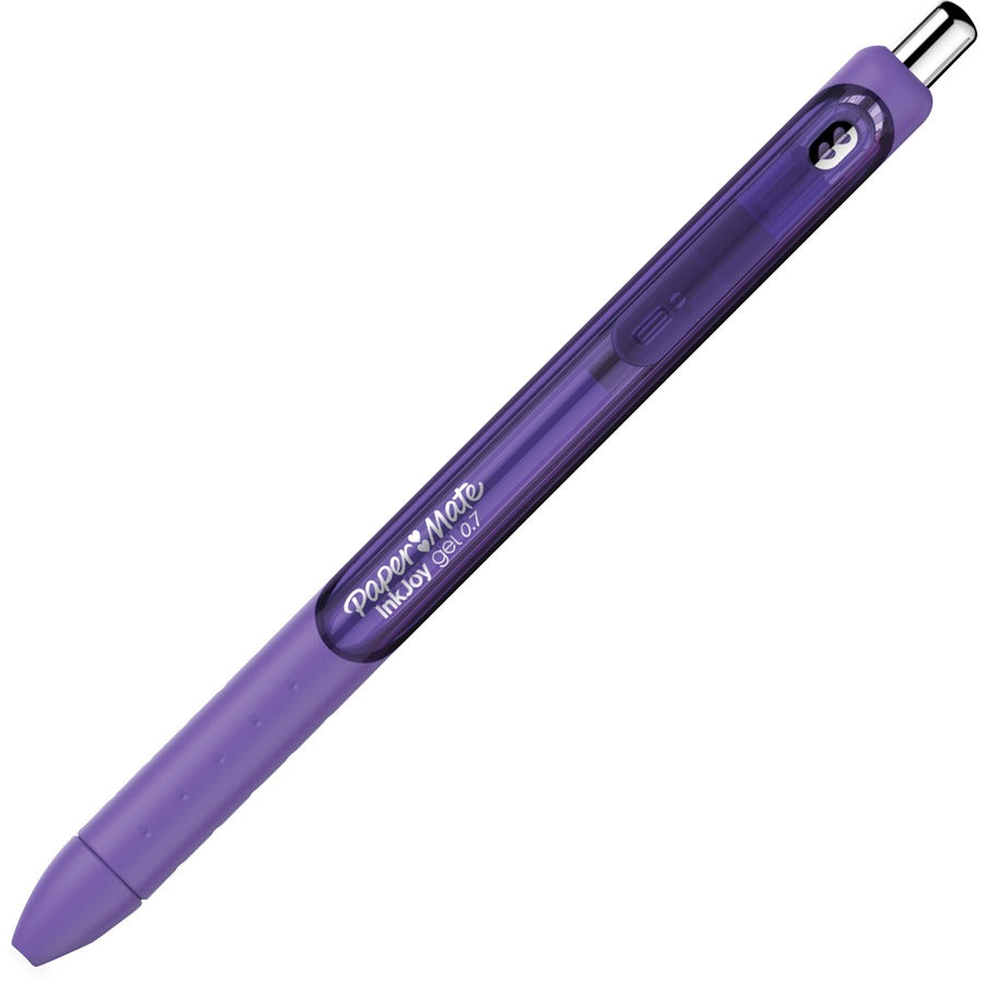 paper-mate-inkjoy-gel-pen-07-mm-pen-point-size-retractable-purple-purple-barrel-1-dozen_pap1953511 - 2