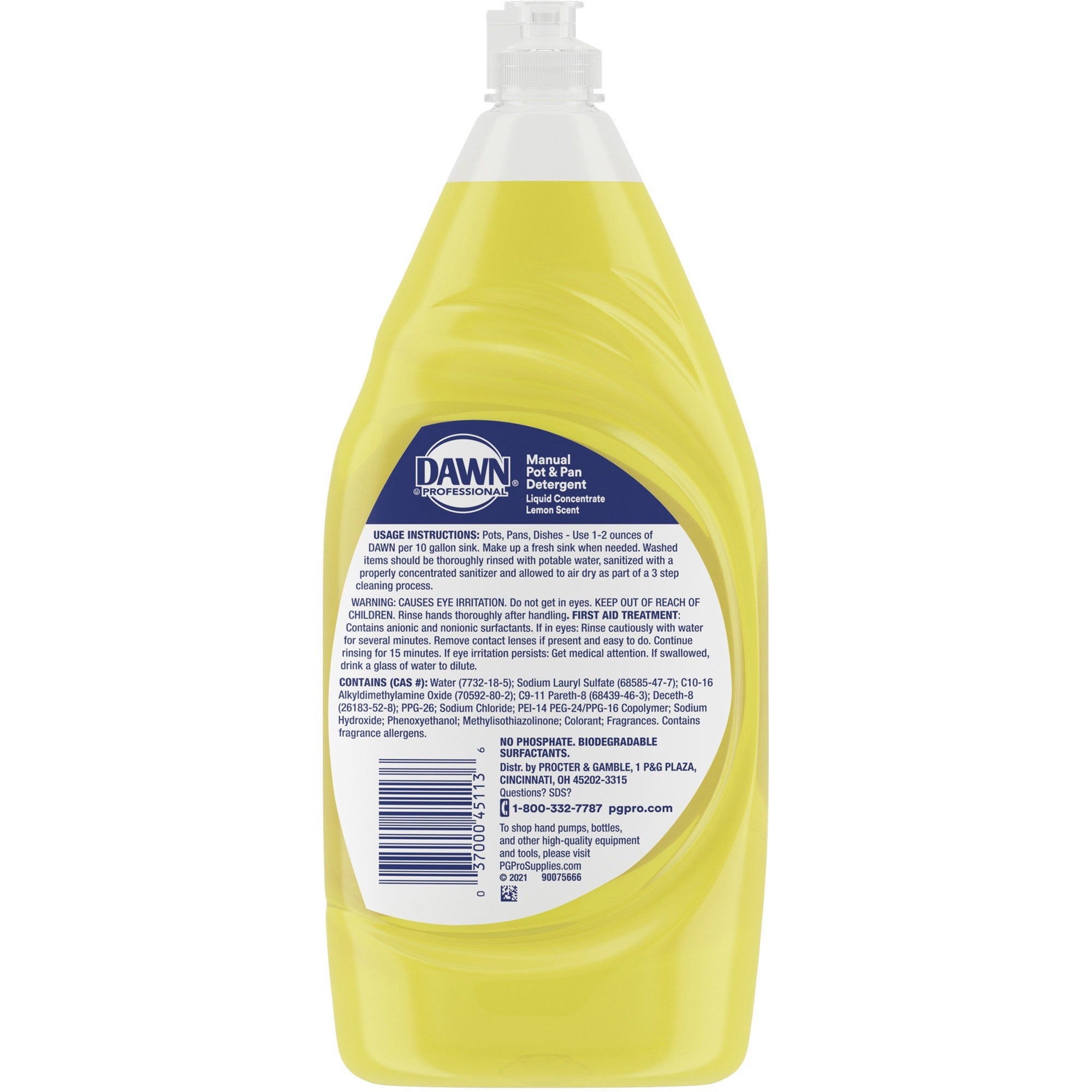 dawn-manual-pot-pan-detergent-concentrate-38-fl-oz-12-quart-lemon-scent-8-carton-yellow_pgc45113ct - 2