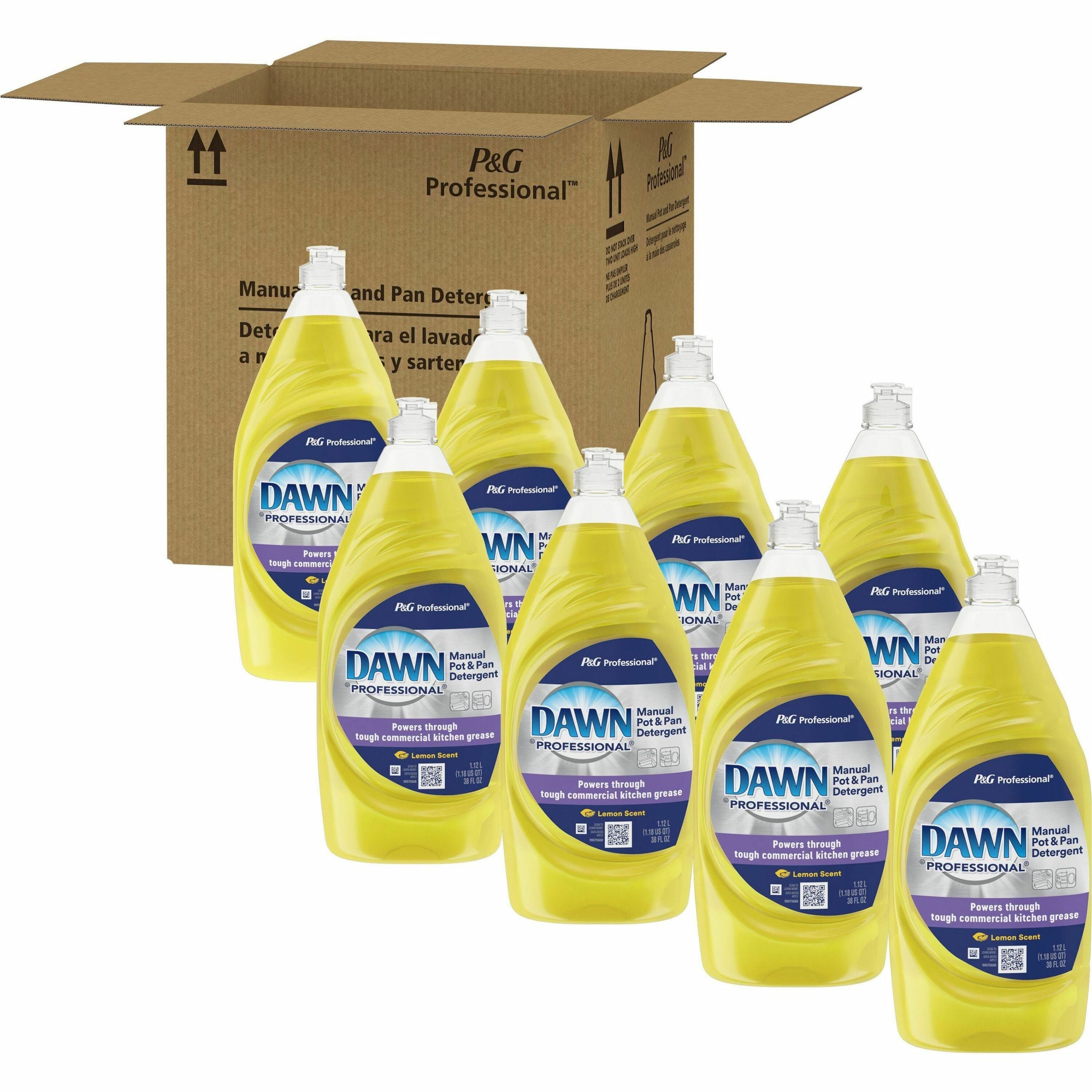 dawn-manual-pot-pan-detergent-concentrate-38-fl-oz-12-quart-lemon-scent-8-carton-yellow_pgc45113ct - 1